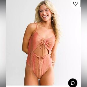 POWER 2 THE FLOWER Anita Swimsuit in Sunset Stripe Medium sold by BUCKLE 63